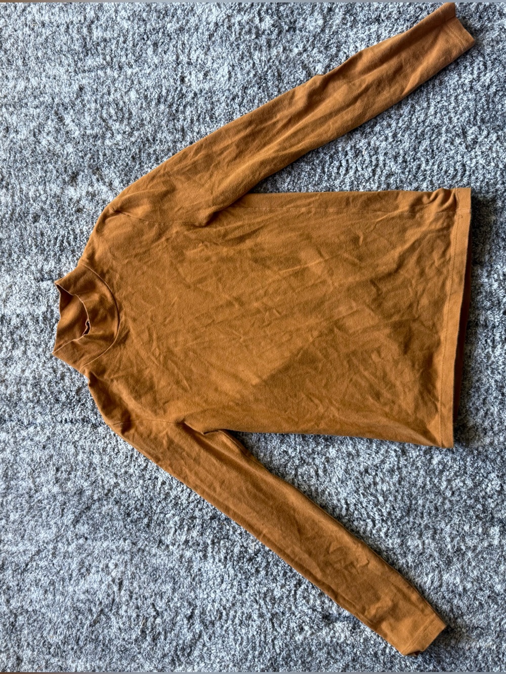 American Apparel Rust Orange Long Sleeve Bodysuit